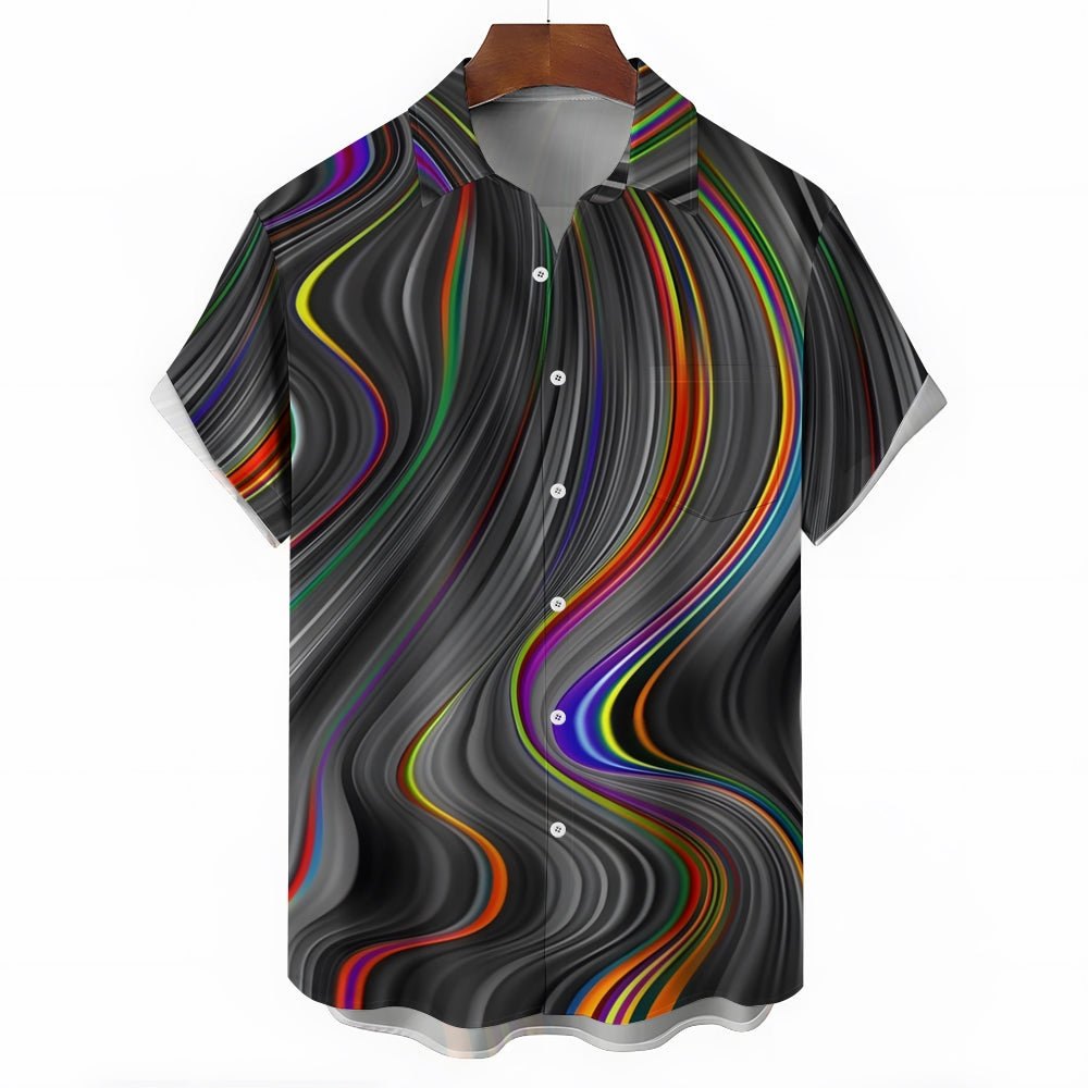 Men's Hawaiian 3D Abstract Print Casual Short Sleeve Shirt 2306104245