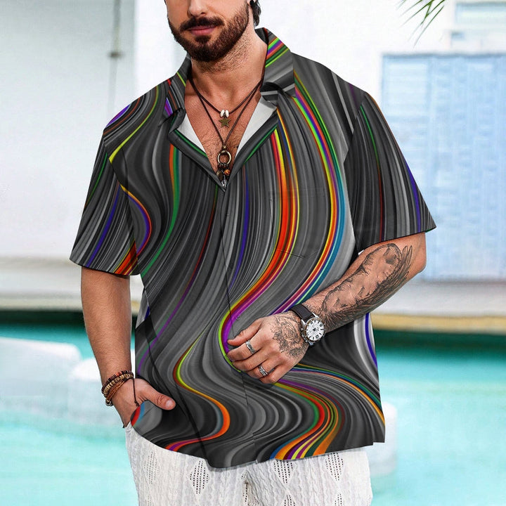 Men's Hawaiian 3D Abstract Print Casual Short Sleeve Shirt 2306104245