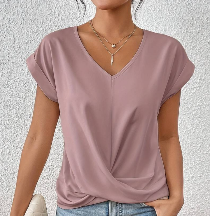 Luna | Tummy tucking V-neck top